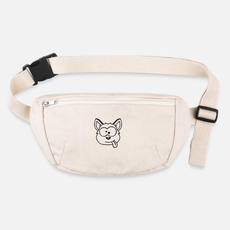 Dog Fox Funny Grimace Squint Tongue Out Stanley/Stella recycled Hip Bag 