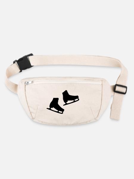 paar_schlittschuhe - Stanley/Stella recycelte Gürteltasche - Naturweiß - Vorne