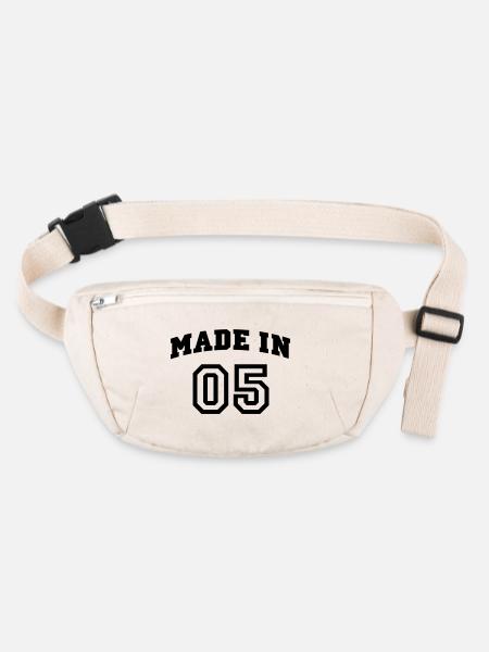 mp_madein05a - Stanley/Stella recycelte Gürteltasche - Naturweiß - Vorne