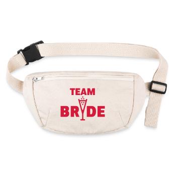 Team Bride Sekt (Mariée / Enterrement de vie de garçon / Enterrement de vie de garçon / Rouge) - Sac banane recyclé Stanley/Stella - blanc naturel - Devant
