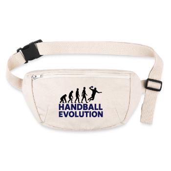 Handball Evolution Sport Motiv - Stanley/Stella recycelte Gürteltasche - Naturweiß - Vorne