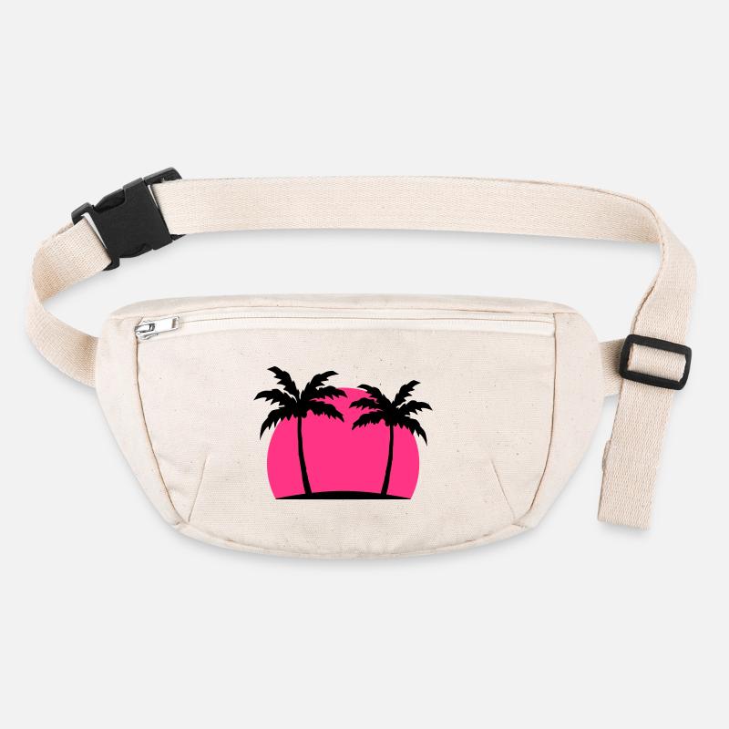 Miami Beach Palmen Sonne Pink Strand Meer Stanley/Stella recycelte Gürteltasche