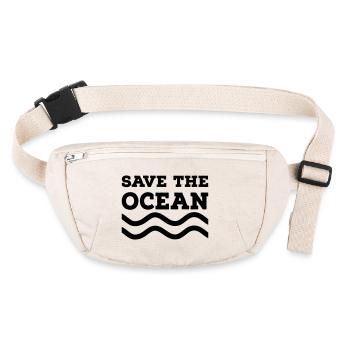 Sauvez l’océan - Sac banane recyclé Stanley/Stella - blanc naturel - Devant