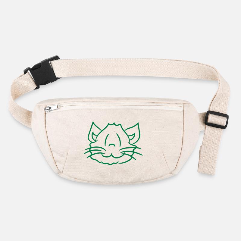 Jolie chatte Ayant l’air heureuse Joyeuse Souriante Sac banane recyclé Stanley/Stella