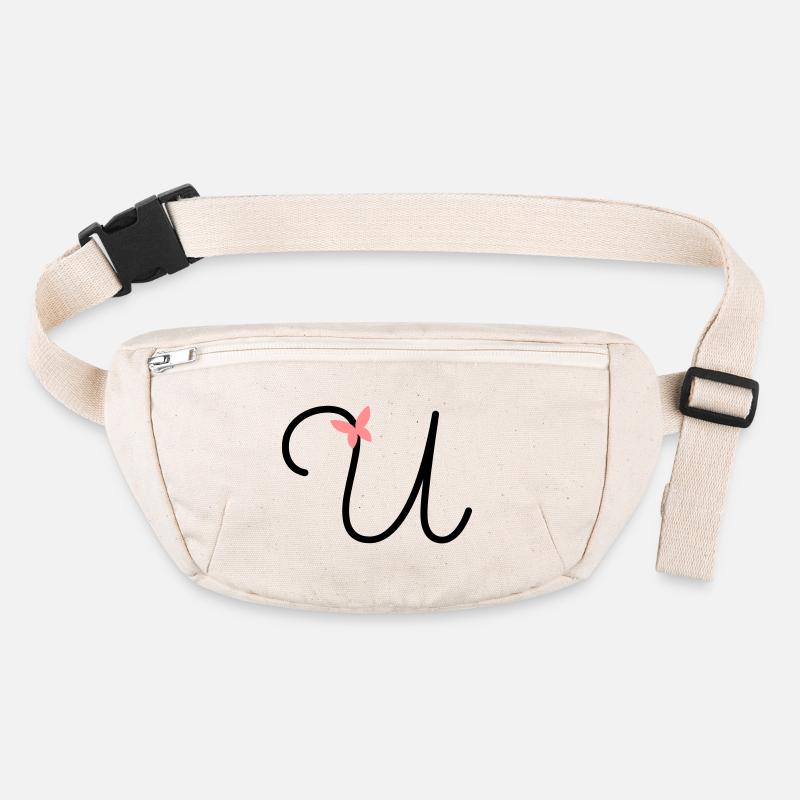 Letter U Butterfly Letter Stanley/Stella recycled Hip Bag 