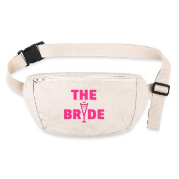 La mariée Sekt (Mariée / Enterrement de vie de garçon / Enterrement de vie de garçon / Rose) - Sac banane recyclé Stanley/Stella - blanc naturel - Devant