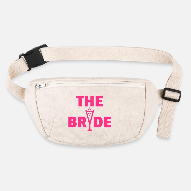 The Bride Sekt (Braut / JGA / Polterabend / Pink) Stanley/Stella recycelte Gürteltasche
