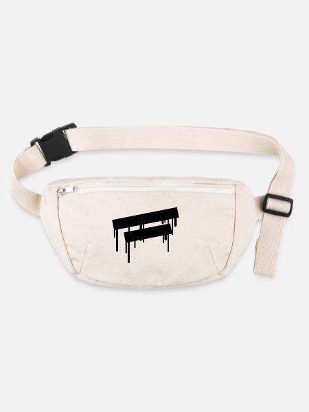 2_empty_graffiti_frames - Stanley/Stella recycelte Gürteltasche - Naturweiß - Vorne