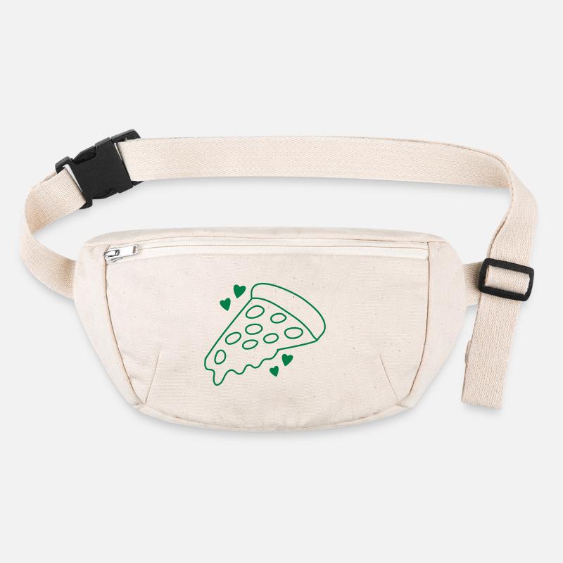 tranche de pepperoni avec des cœurs d’amour Sac banane recyclé Stanley/Stella