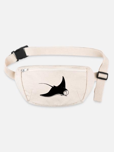Rochen - Stanley/Stella recycelte Gürteltasche - Naturweiß - Vorne