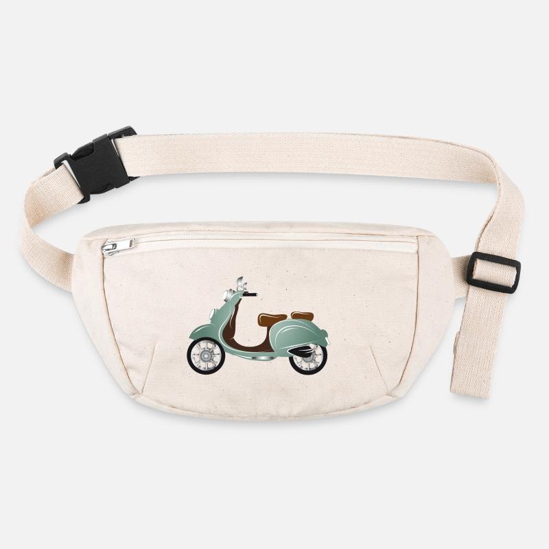 Ein Vintage Motorroller mit Retro Lackierung Stanley/Stella recycelte Gürteltasche