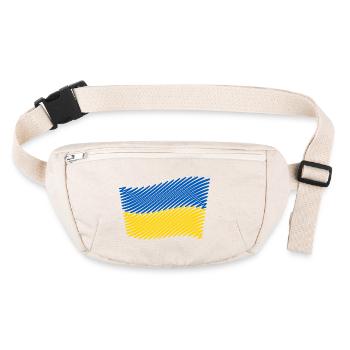 Ukraine Flag Scribble (Blue - Yellow) - Stanley/Stella recycled Hip Bag  - natural - Front