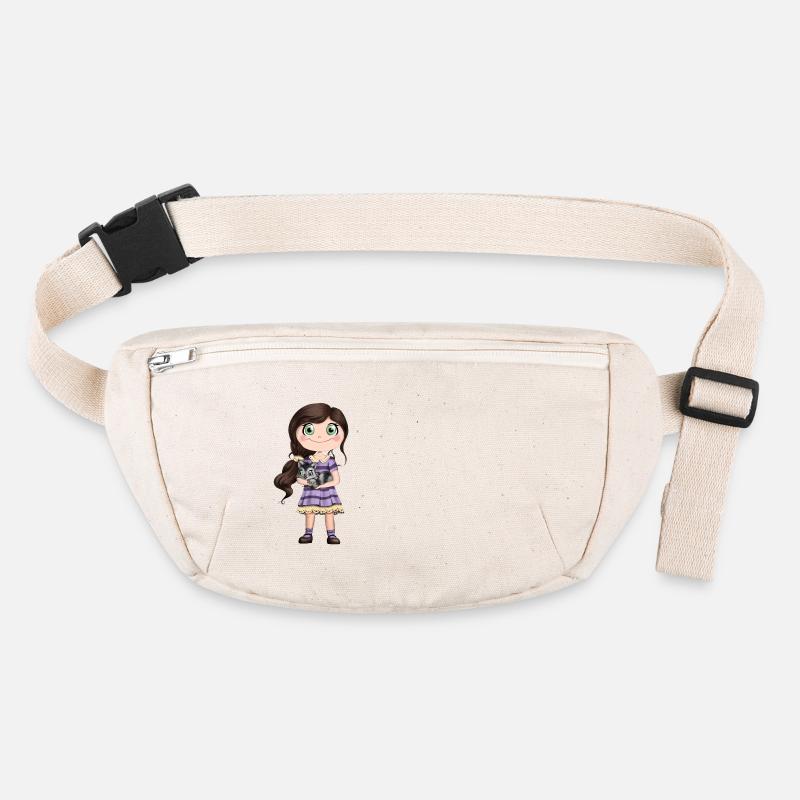 Mädchen mit Katze Stanley/Stella recycelte Gürteltasche