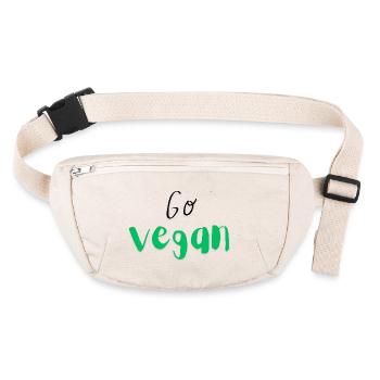 Devenez végétalien - Sac banane recyclé Stanley/Stella - blanc naturel - Devant