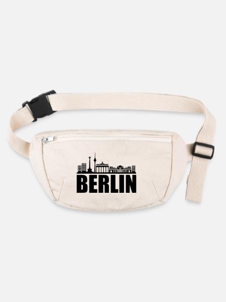 berlin skyline - Stanley/Stella recycelte Gürteltasche - Naturweiß - Vorne