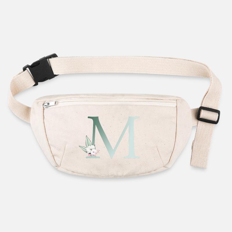 M Monogramm, Floral, personalisierbar Stanley/Stella recycelte Gürteltasche