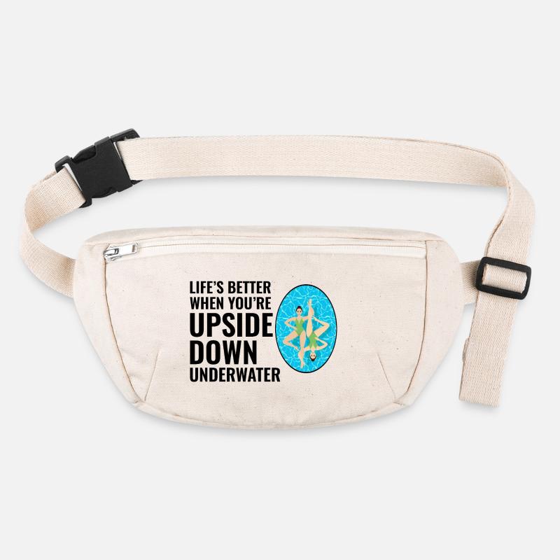 Life’s Better Upside Down Underwater Swimming  Stanley/Stella recycled Hip Bag 