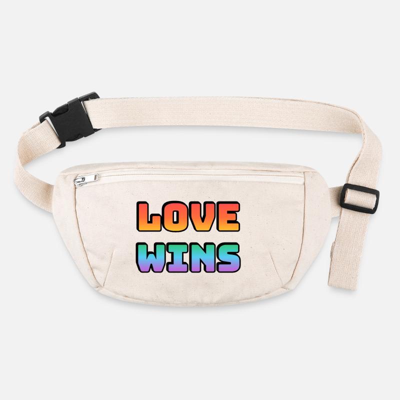 Love Wins Gradient Rainbow Letters Stanley/Stella recycled Hip Bag 
