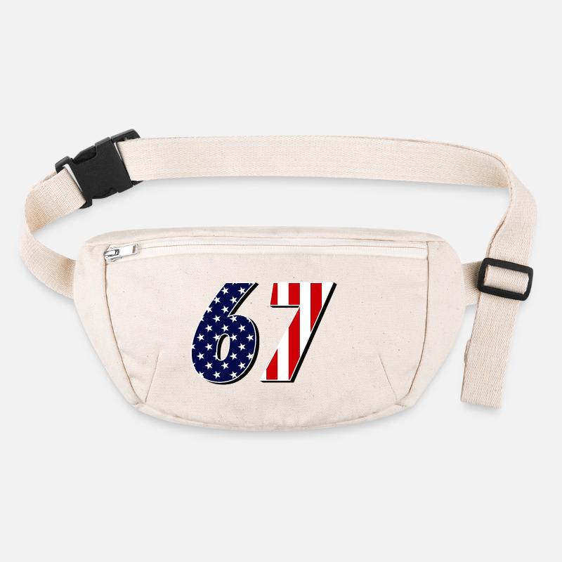 Sixty-seven, 67, 6, 7 Stanley/Stella recycled Hip Bag 