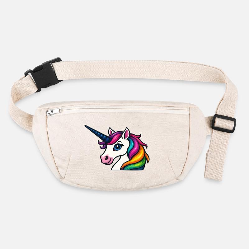 Strahlendes Regenbogen-Einhorn Stanley/Stella recycelte Gürteltasche