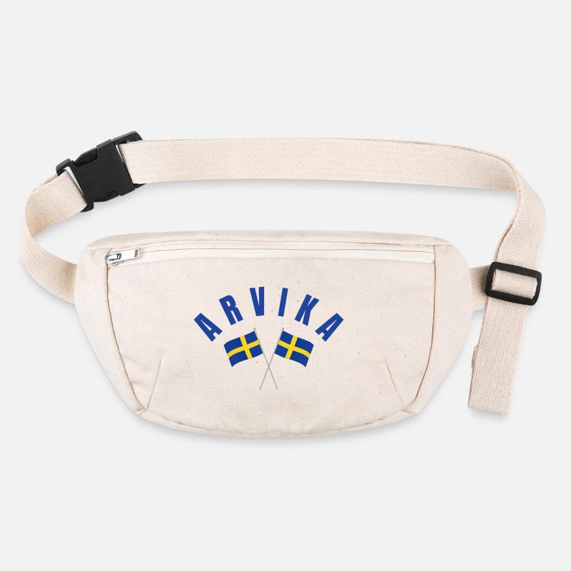 Arvika – Emblem der zwei schwedischen Flaggen Stanley/Stella recycelte Gürteltasche
