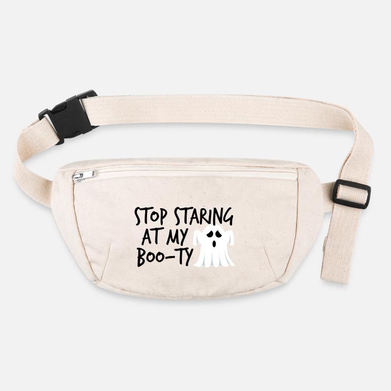 Halloween: Stop Staring At My Boo-Ty - Stanley/Stella recycled Hip Bag  - natural