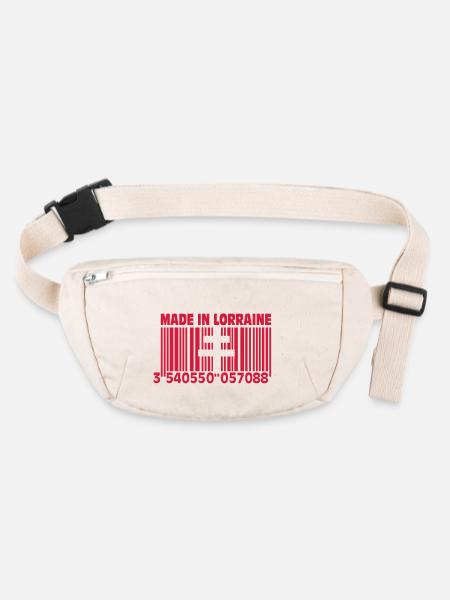 Made in Lothringen II - Stanley/Stella recycelte Gürteltasche - Naturweiß - Vorne