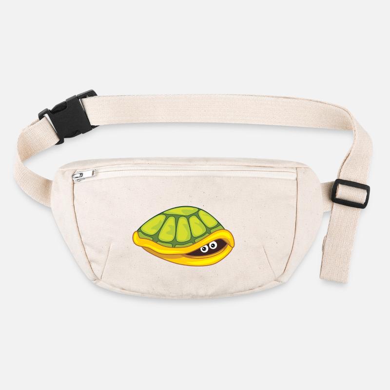 Funny scared turtle hide Stanley/Stella recycled Hip Bag 