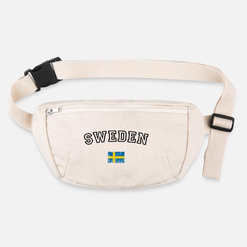 Swedish Flag Cross on Blue Stanley/Stella recycled Hip Bag 