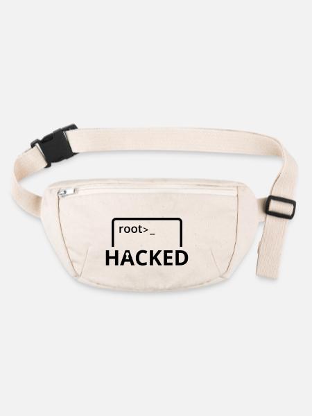 Hacked Hacker programmeur informatique - Sac banane recyclé Stanley/Stella - blanc naturel - Devant