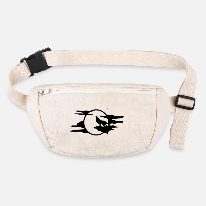 Der schwarze Wolf Stanley/Stella recycelte Gürteltasche