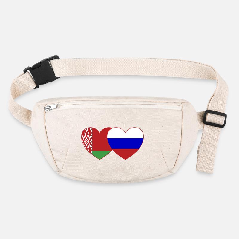 Biélorussie Russie Drapeau Cœur Sac banane recyclé Stanley/Stella