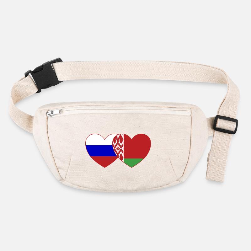 Russie Biélorussie Drapeau Cœur Sac banane recyclé Stanley/Stella