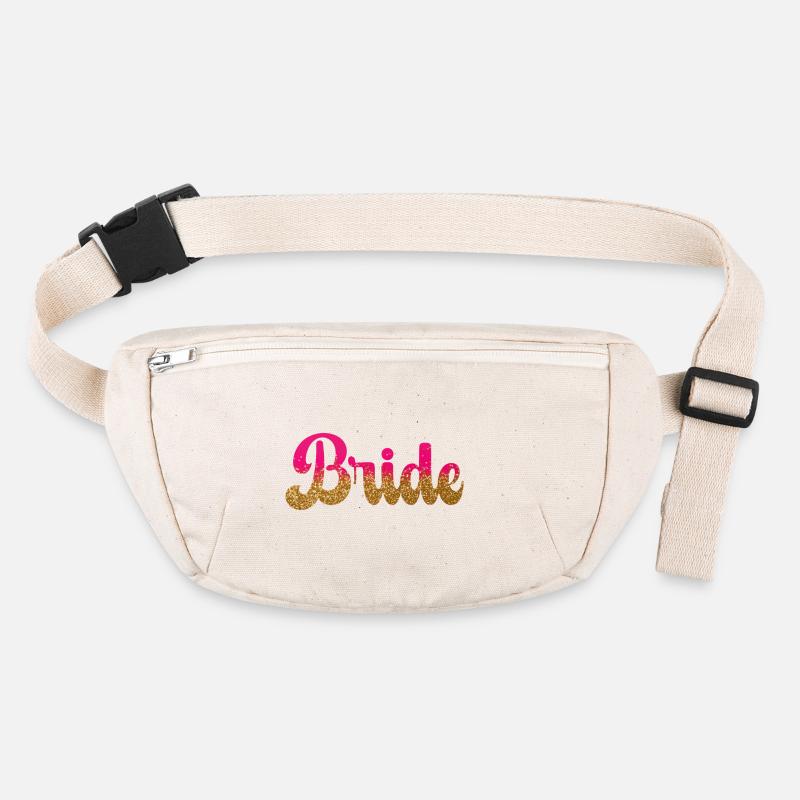 Team Bride! Pink, Gold Glitzer Stanley/Stella recycelte Gürteltasche