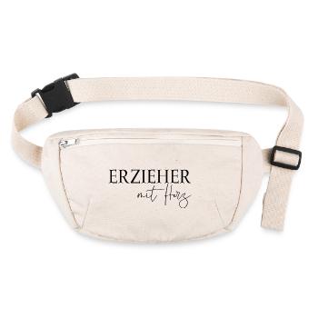 Erzieher mit Herz - Stanley/Stella recycelte Gürteltasche - Naturweiß - Vorne