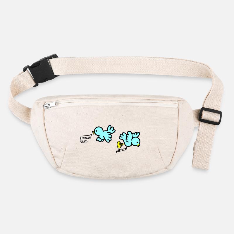 when birds fart - Sac banane recyclé Stanley/Stella - blanc naturel