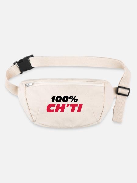 100% Ch'ti - Stanley/Stella recycelte Gürteltasche - Naturweiß - Vorne
