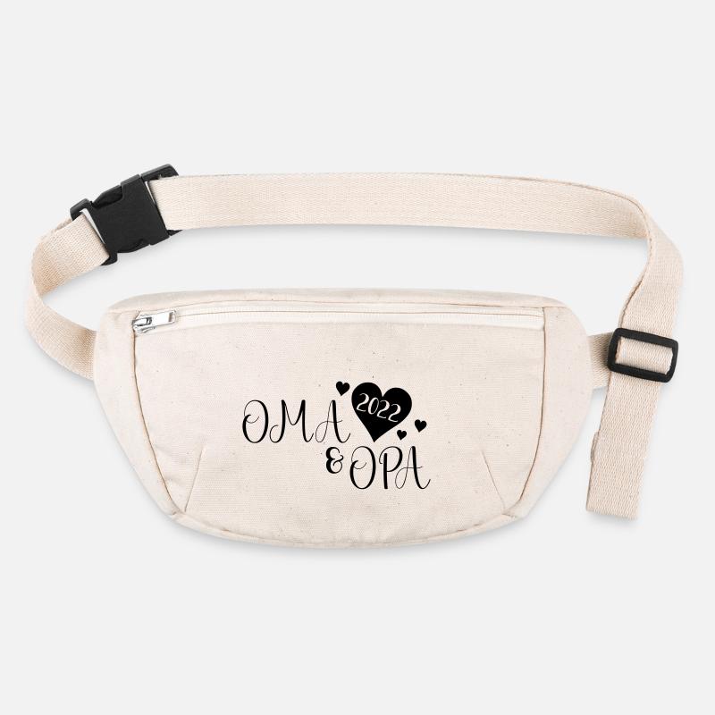 Oma und Opa 2022 - Stanley/Stella recycelte Gürteltasche - Naturweiß