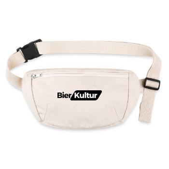 Bierkultur black & white - Stanley/Stella recycelte Gürteltasche - Naturweiß - Vorne