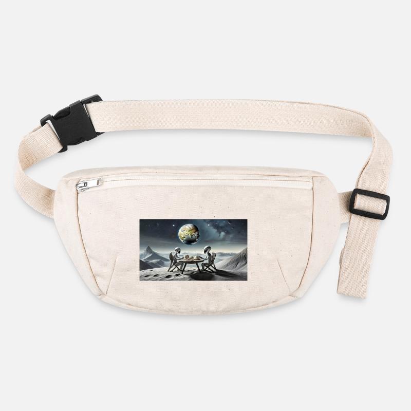 grey alien on the moon surface – eating dinner Stanley/Stella recycled Hip Bag 
