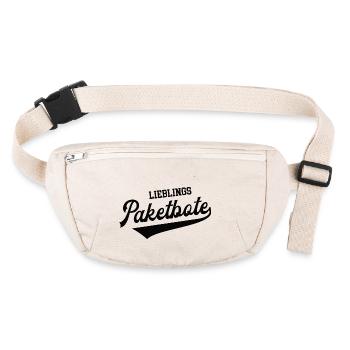 Lieblings Paketbote Danke Paketboten Postbote Bote - Stanley/Stella recycelte Gürteltasche - Naturweiß - Vorne