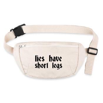 lies have short legs - Stanley/Stella recycled Hip Bag  - natural - Front