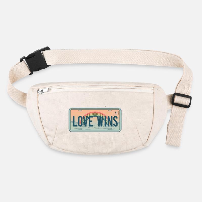 Plaque d’immatriculation rétro – Love Wins Rainbow Sac banane recyclé Stanley/Stella