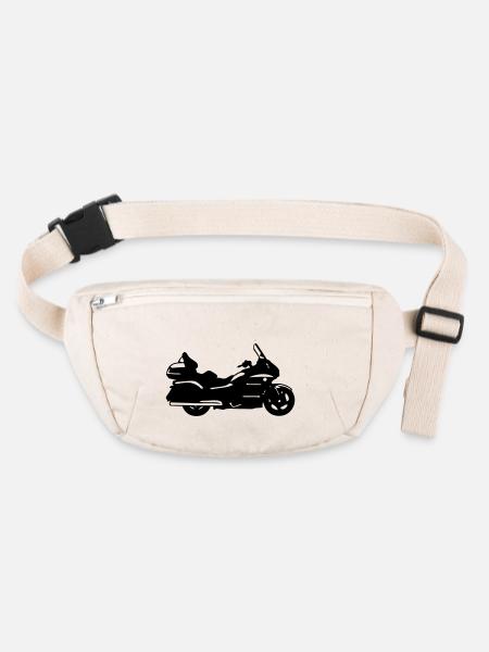 goldwing gt motorcycle drawing - Stanley/Stella recycled Hip Bag  - natural - Front