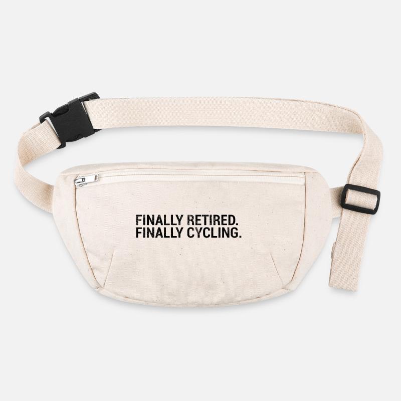 Finally Retired Finally Cycling Cyclists Stanley/Stella recycled Hip Bag 