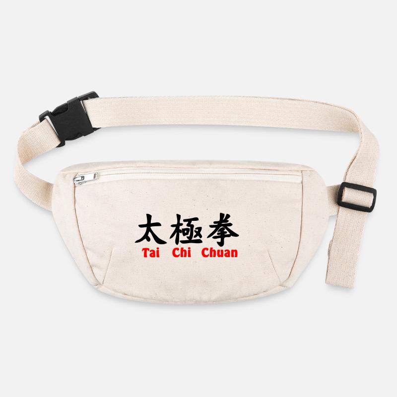 tai ji quan script horizontal with text red Stanley/Stella recycled Hip Bag 