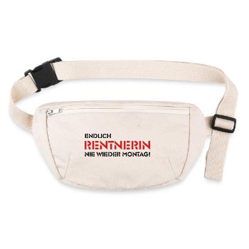 Endlich Rentnerin - Nie wieder Montag! (2) - Stanley/Stella recycelte Gürteltasche - Naturweiß - Vorne