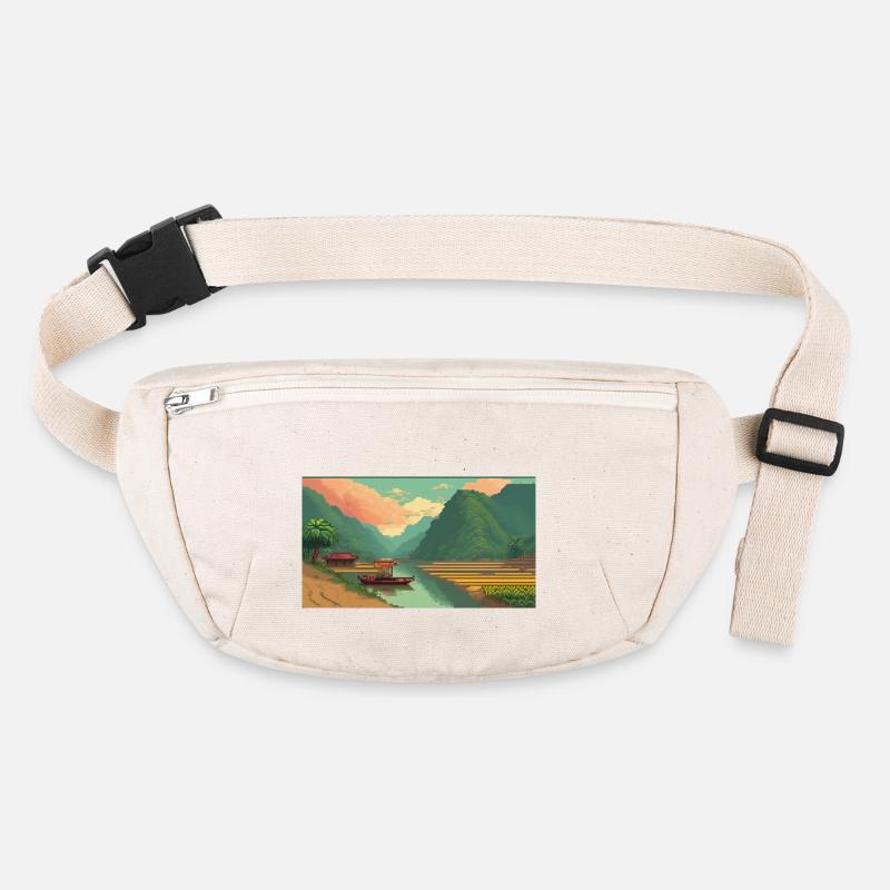 Mù Cang Chải, Vietnam - Pixel Art - Stanley/Stella recycelte Gürteltasche - Naturweiß