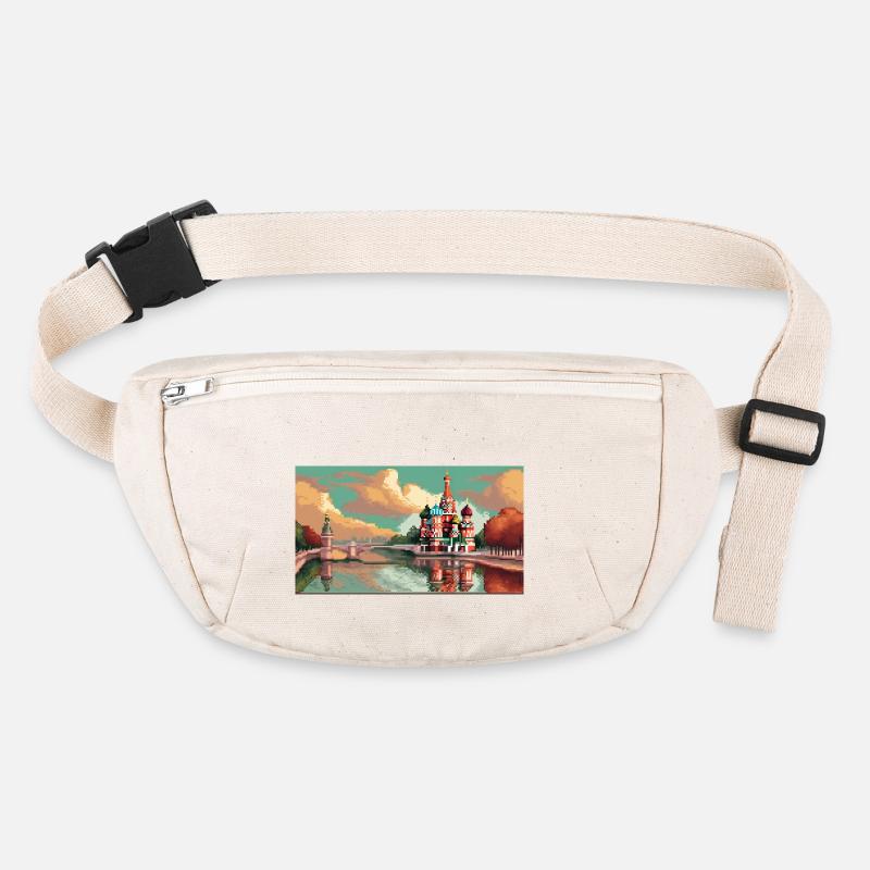 Cathédrale Saint-Basile, Moscou, Russie - Pixel Art Sac banane recyclé Stanley/Stella