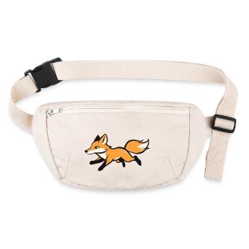 :: Un renard qui court joyeusement :: - Sac banane recyclé Stanley/Stella - blanc naturel - Devant